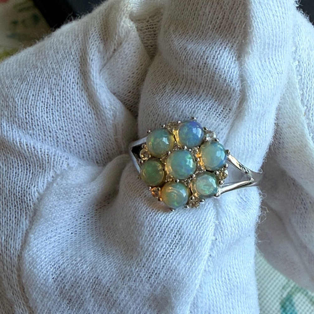 Ethiopian Opal Sterling silver ring